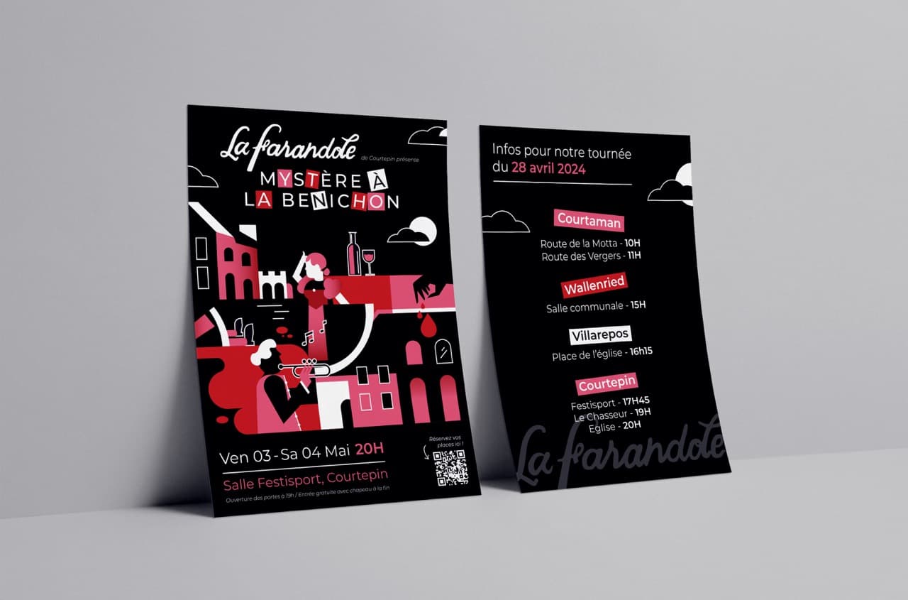 Flyer de la Farandole de Courtepin : un projet design par Anorac Studio