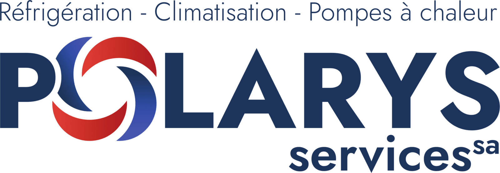 Logo de Polarys Services SA avec ses trois métiers