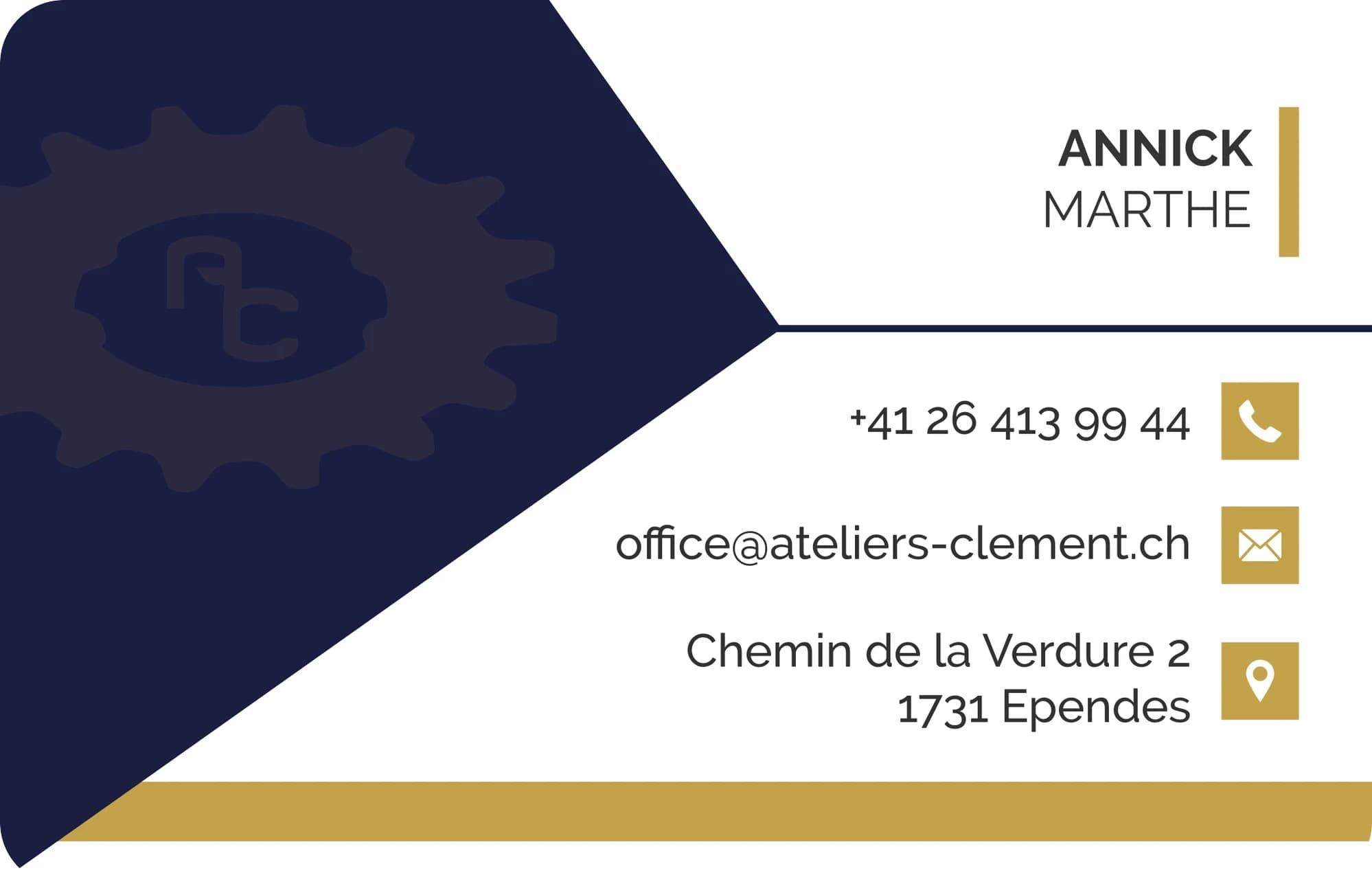 Verso de la carte de visite de 2024
