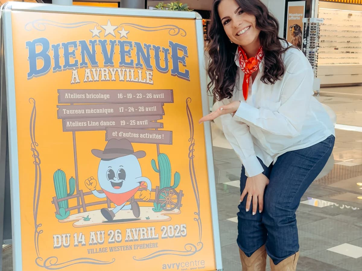 L’affiche « Bienvenue à Avryville » présentée au mall