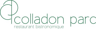 Ancien logo de Colladon Parc, un monogramme filaire vert clair