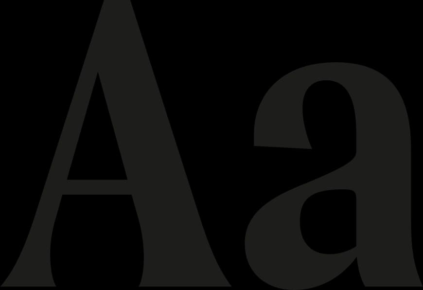 Lettres Aa en Moret Semi-bold