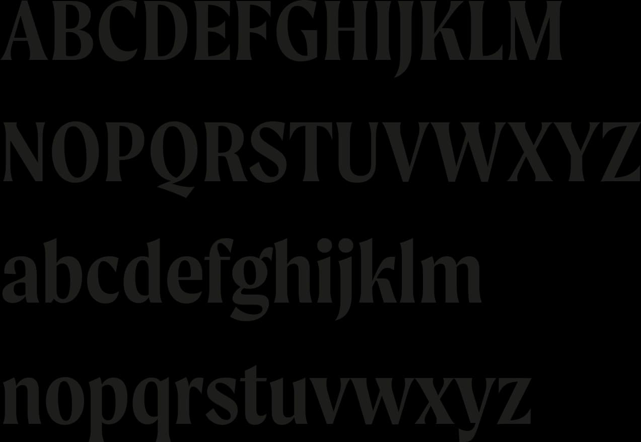 Alphabet en Moret Semi-bold