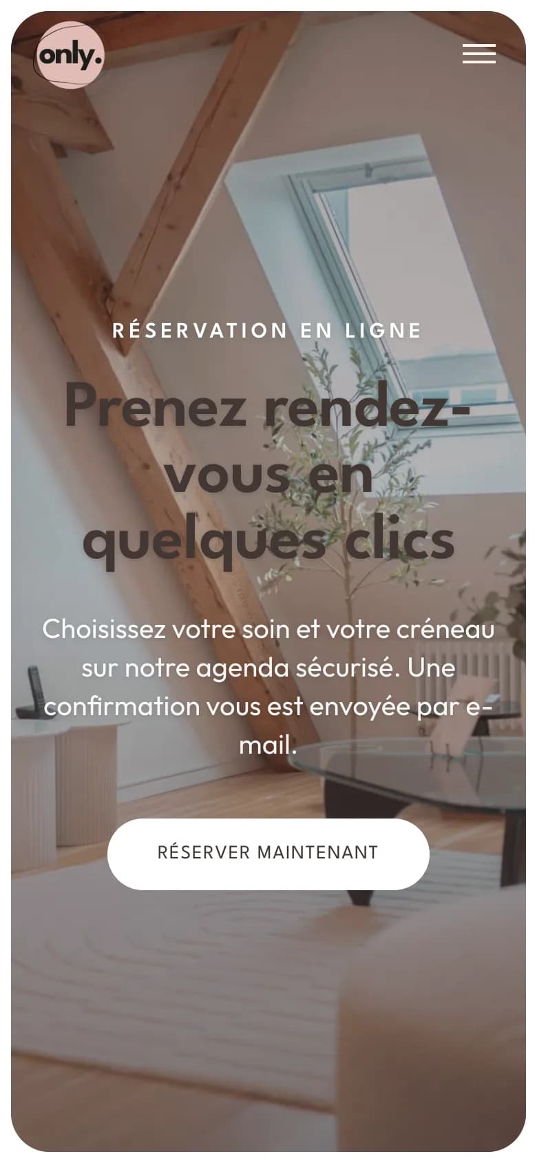Prise de rendez-vous en ligne sur téléphone