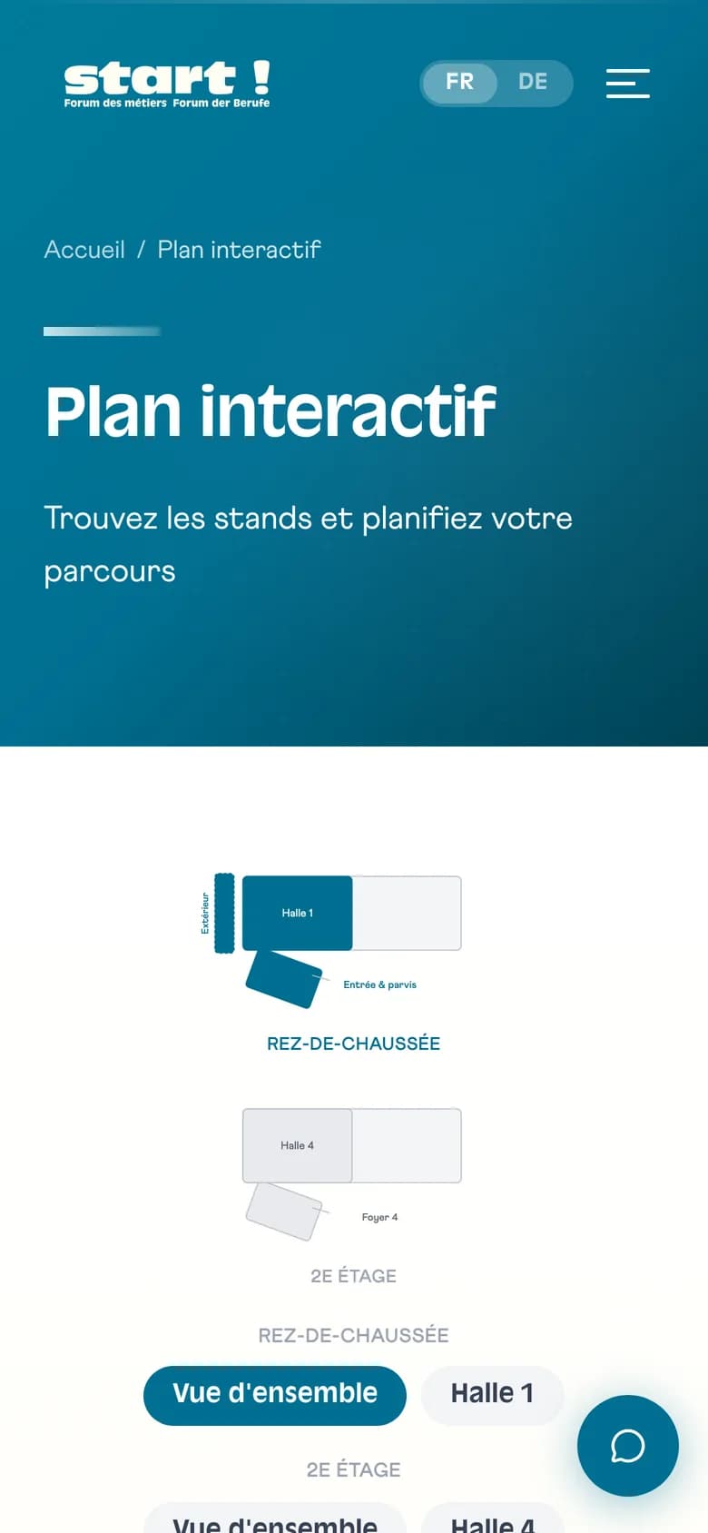Plan interactif sur téléphone
