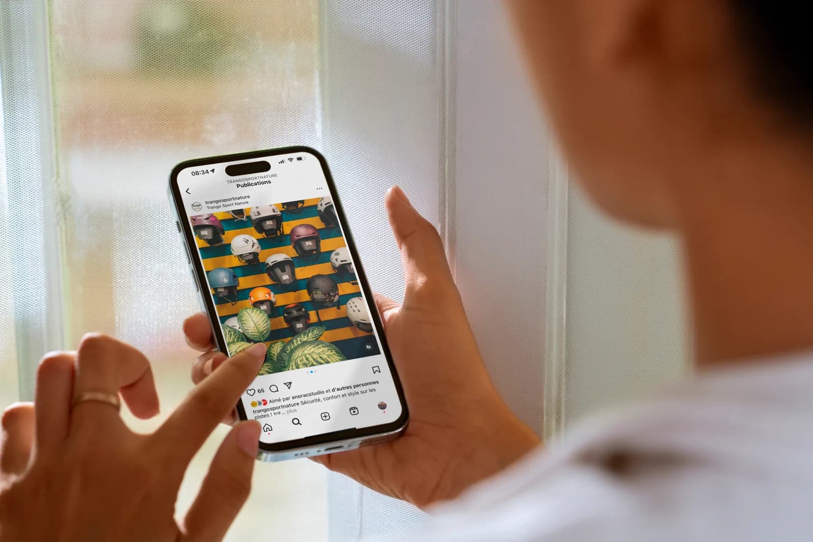 Le compte Instagram de Trango sur un téléphone