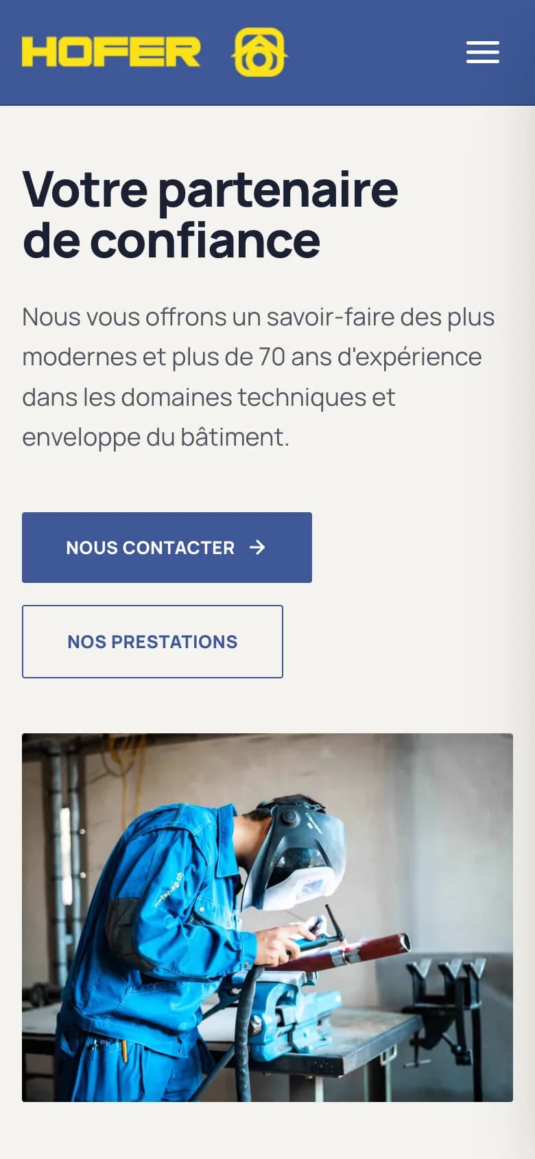 Le nouveau site sur un téléphone